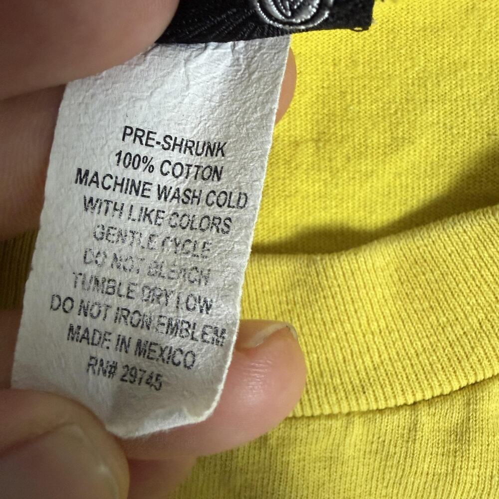 VTG Volcom Shirt Mens L Yellow Stone Logo Skateboarding Neck Cotton Regular Fit - Picture 6 of 15